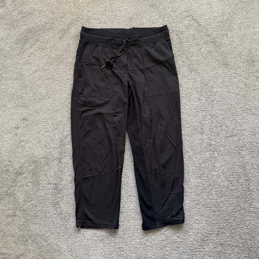 Lululemon Dance Studio Pants Women’s 10 Black Drawstring Nylon Athletic